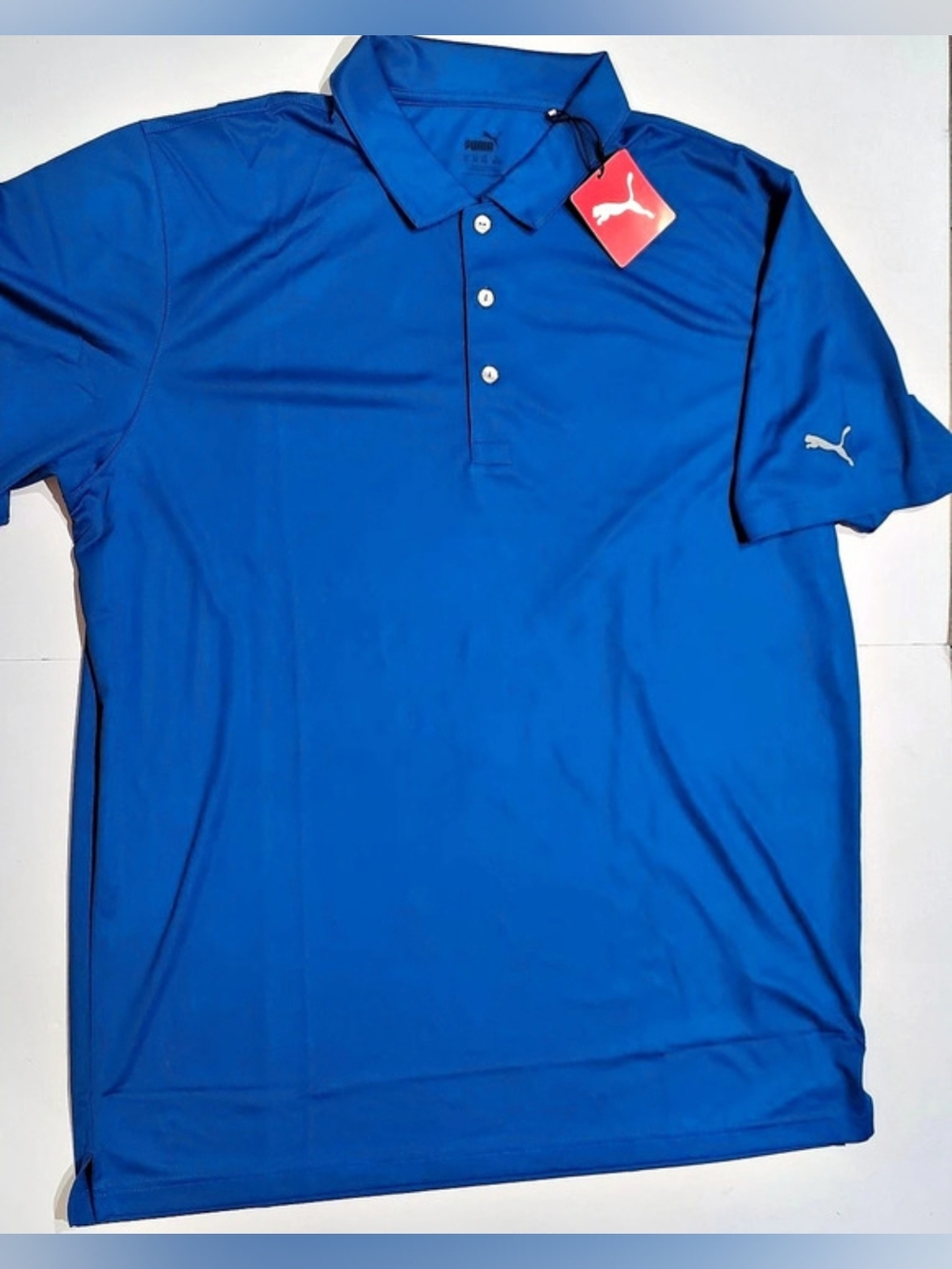 Men's Puma Golf Polo Shirt XL Blue